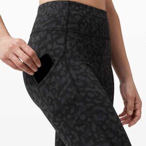 NWT Lululemon Invigorate High-Rise Tight 25", Sz 6, Formation Deep Coal Multi